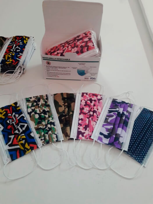 Mascarilla descartable con Diseño